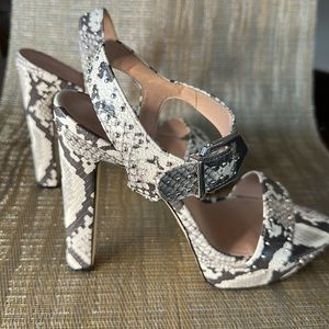 Madden Girl | Womens Heels Platform | Snake Embossed Leather Sandals